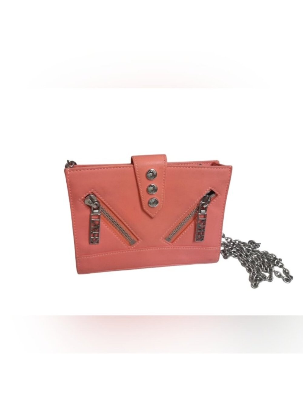 KENZO Kalifornia Coral Chain Strap Mini Crossbody Shoulder Bag Y2k